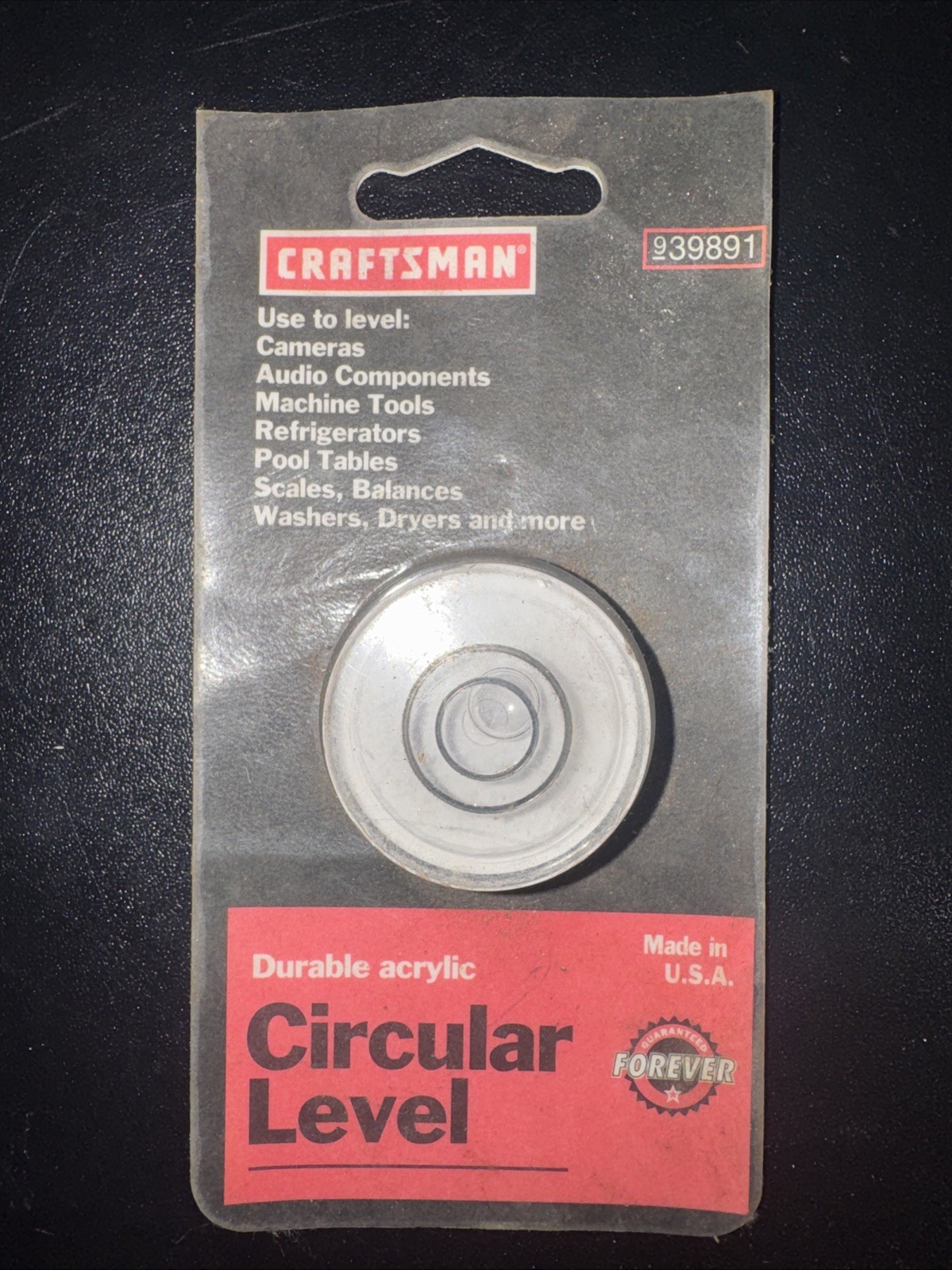 Craftsman Durable Acrylic Circular Level #939891  Level Camera, Audio, Tools etc