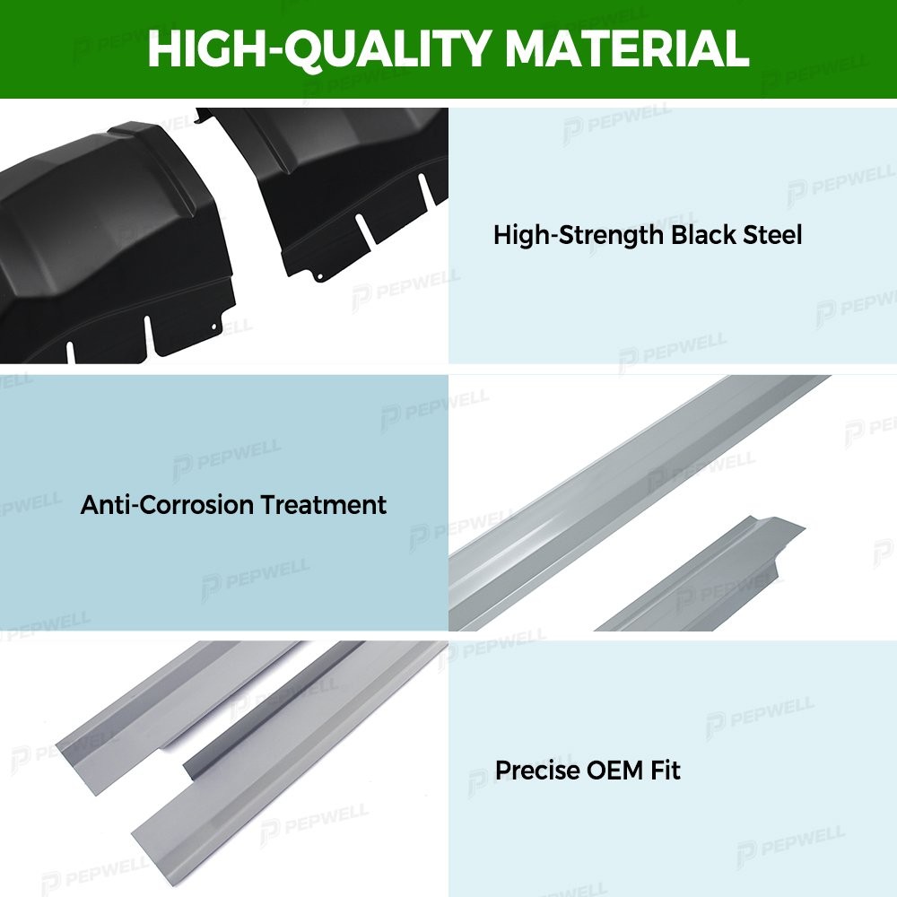 For 2009-2018 Dodge Ram Extended Quad Cab Outer Rocker Panels & Cab Corner Set