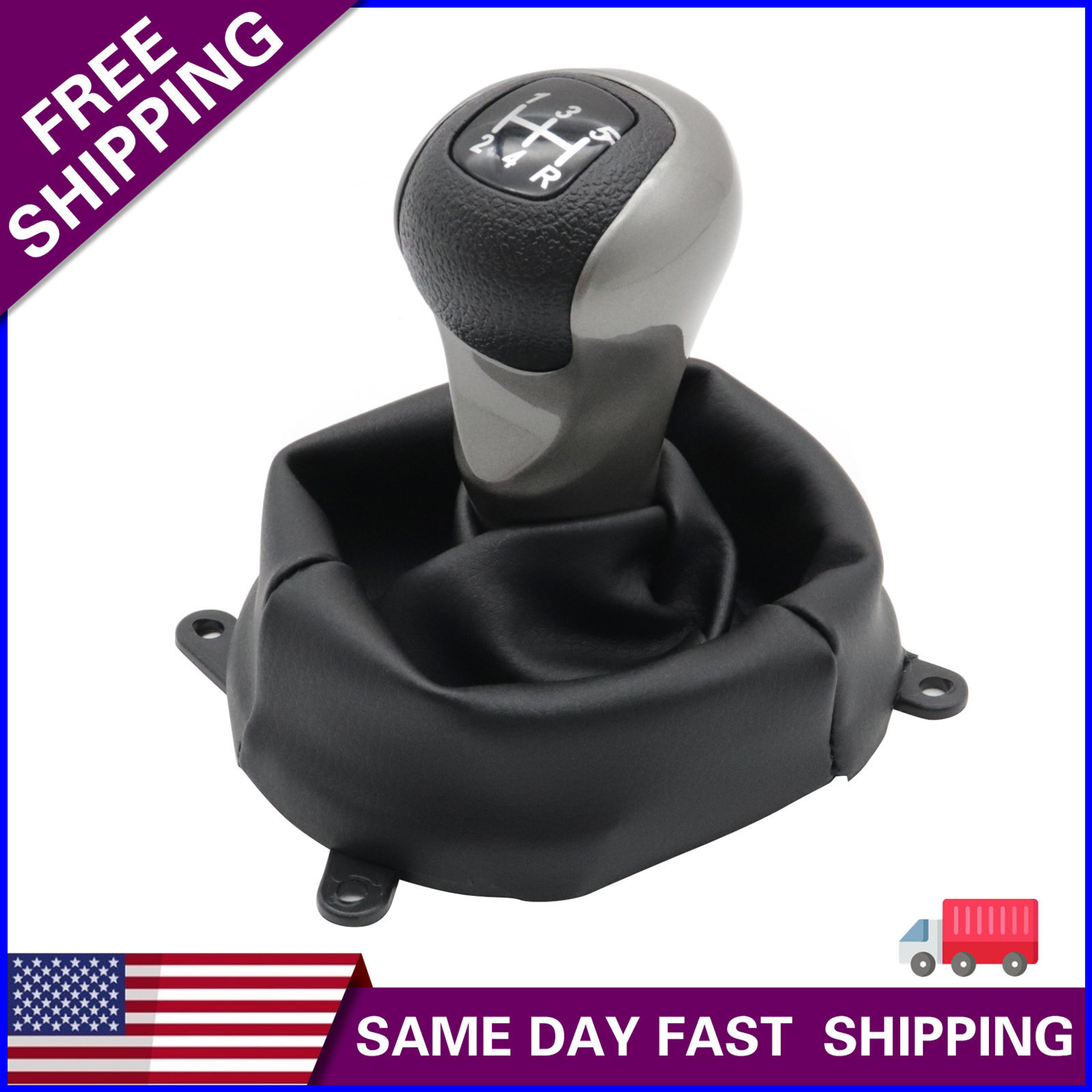For 2006-2011 Honda Civic DX EX LX 5 Speed Gear Shift Knob With Boot Cover Case