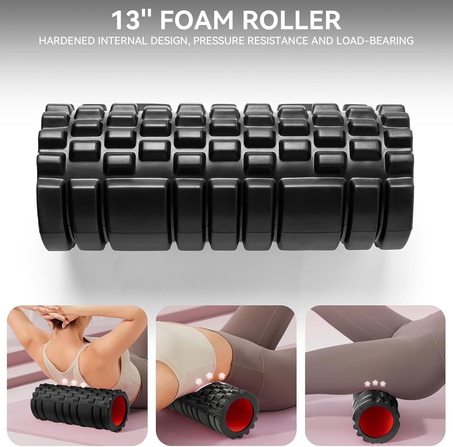 Durable 13" Foam Roller - Trigger Point Release Tool for Athletes and Runners