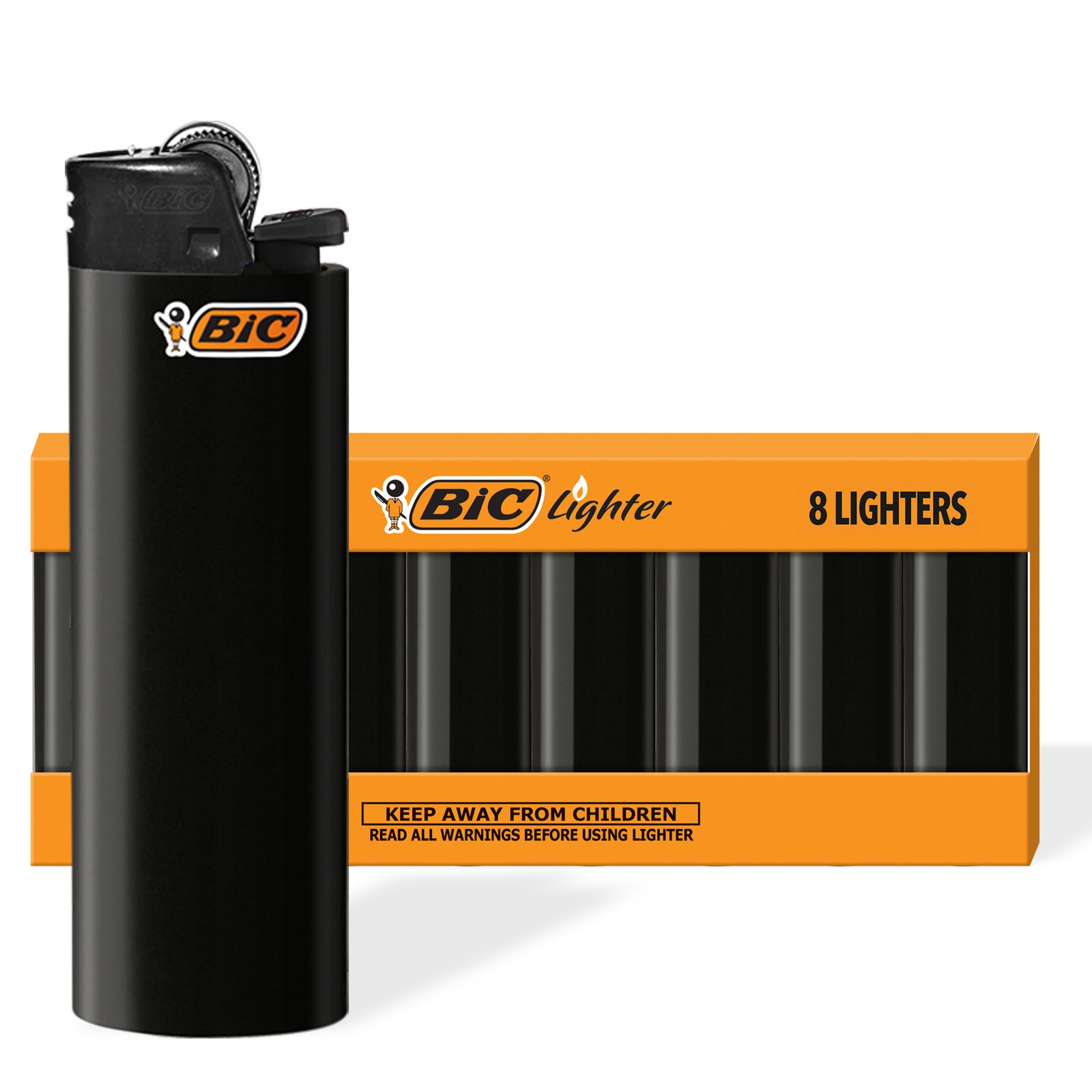 BIC Special Edition Pocket Lighters, Black, 8-Count