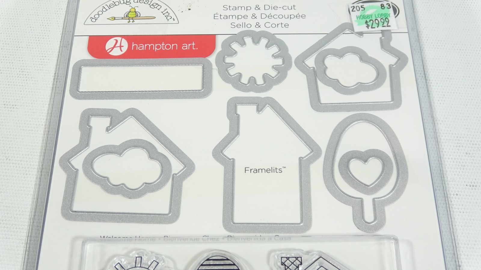 2013 Doodlebug Design Stamp & Die Set Welcome Home 659102