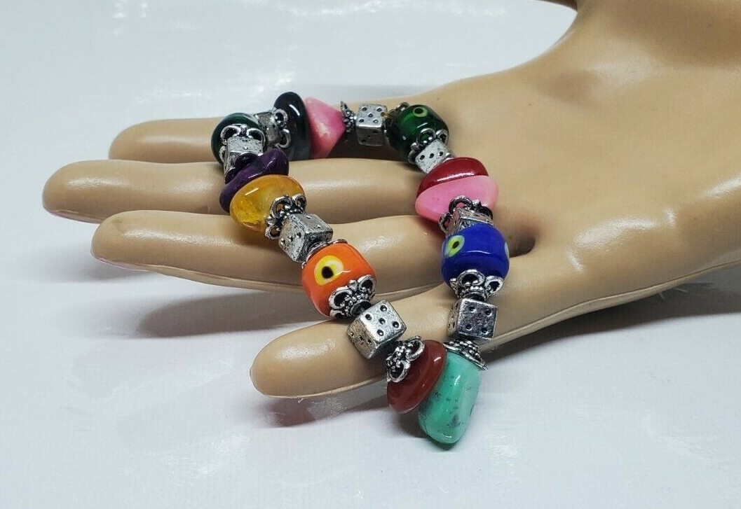 Colorful Multistone Stretch Bracelet
