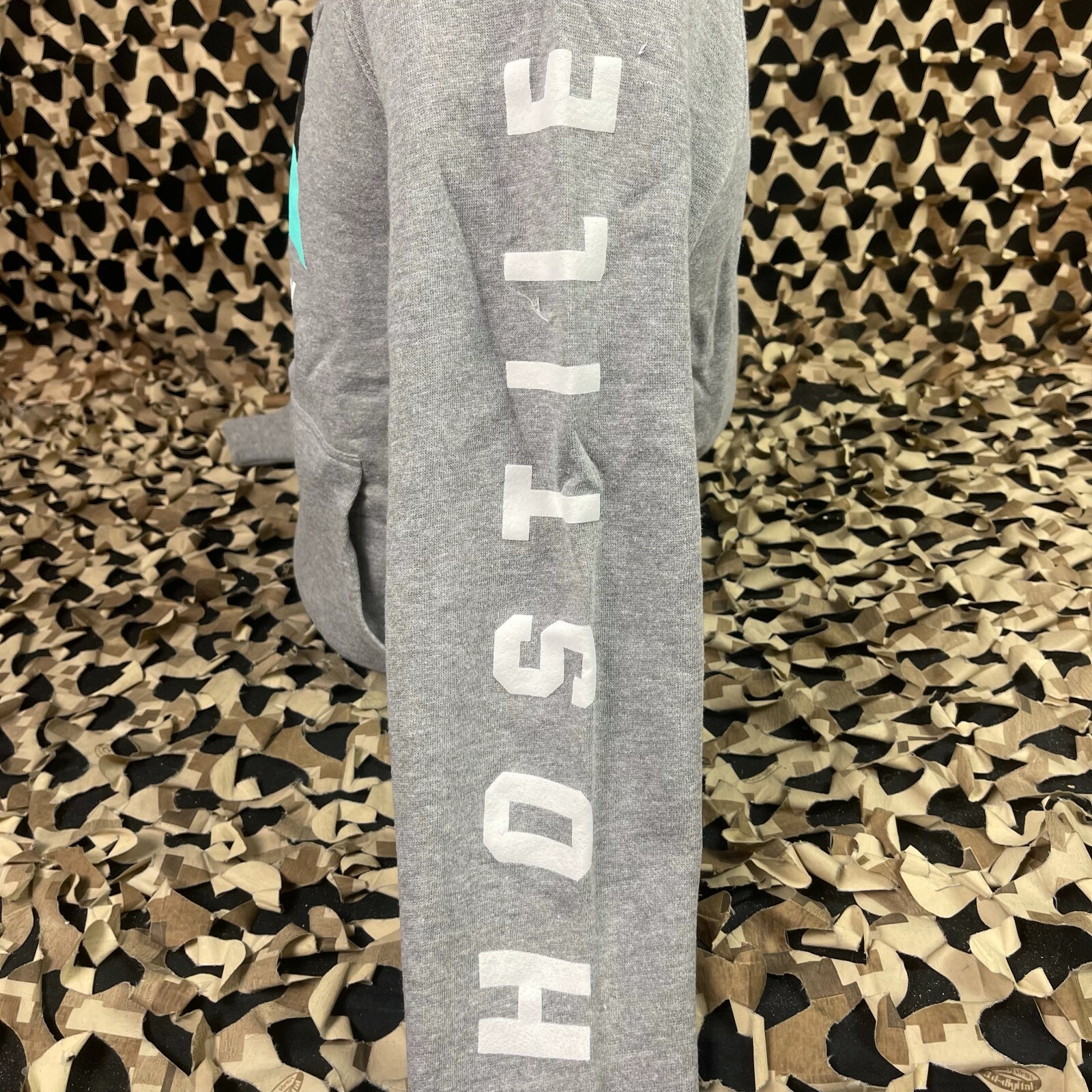 NEW HK Army Wavy Pull Over Hooded Sweatshirt - Grey - X-Small