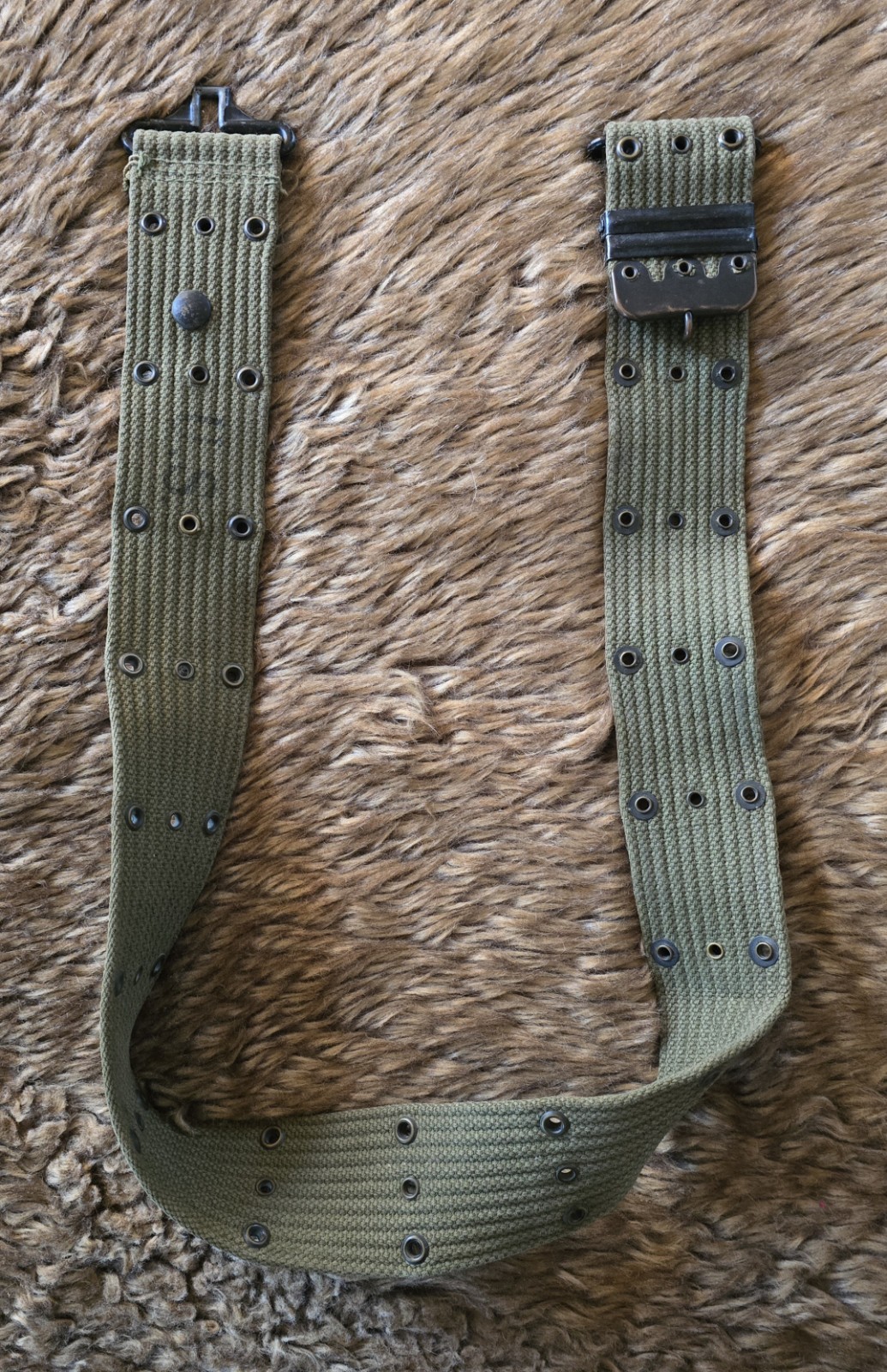 US Vietnam Era Field Gear: 1969 Canteen with Two Covers, Pistol Belt Late 40s