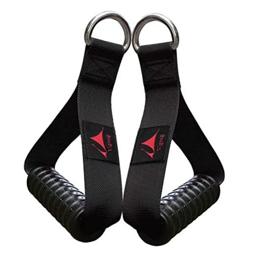 Heavy Duty Gym Workout Handles Attachment for Cable Space Black