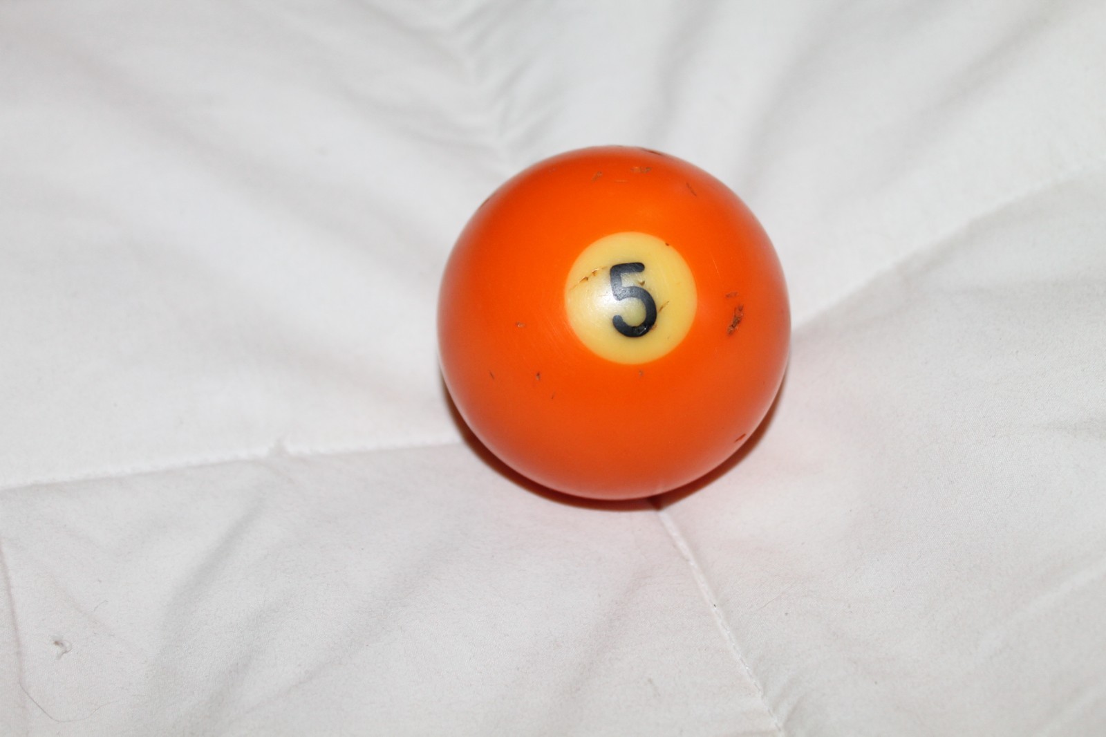 Vintage Pool Table Billiard Ball #5 Solid Replacement Piece