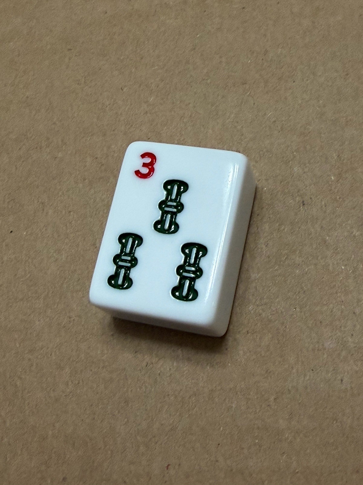 3 Bam - NEW - American Mahjong Replacement Tile White 1 1/8”x 7/8” x 1/2”