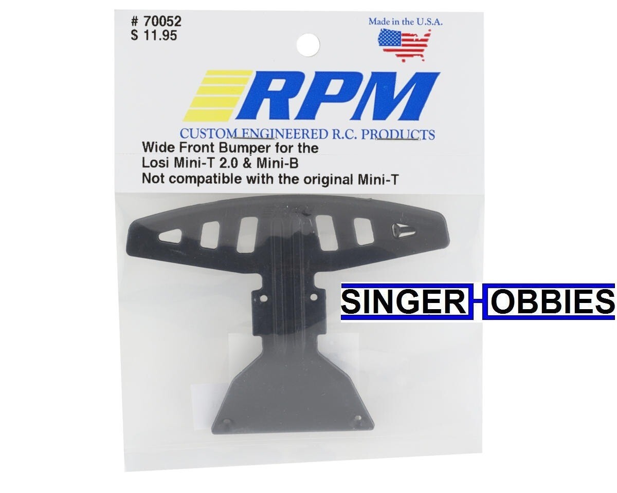RPM 70052 Wide Front Bumper: Losi Mini-T 2.0, Mini-B HH