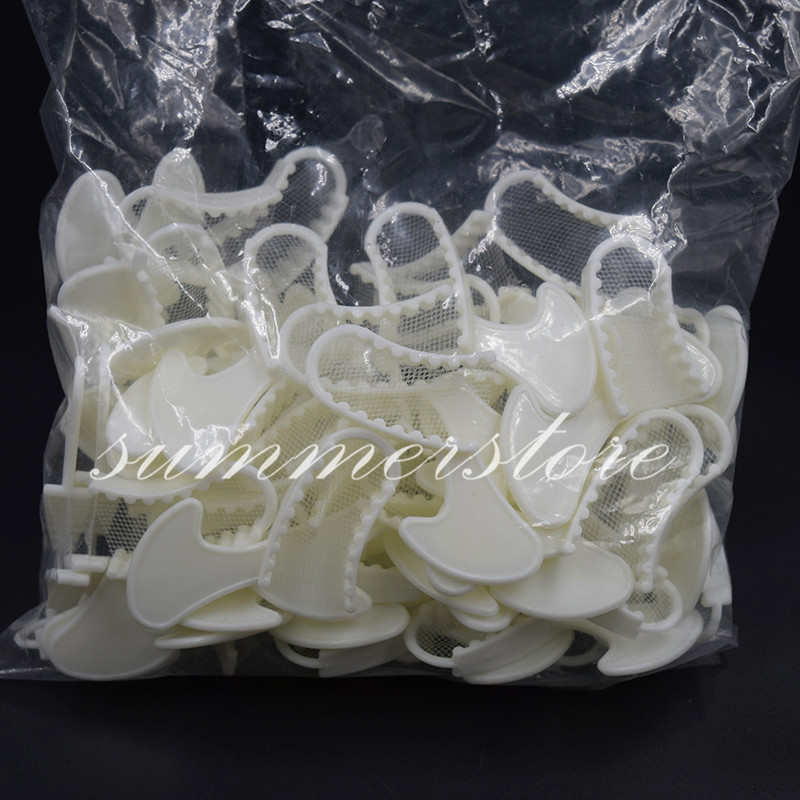 50 Pcs Dental Disposable Quadrant Bite Registration Triple Impression Trays