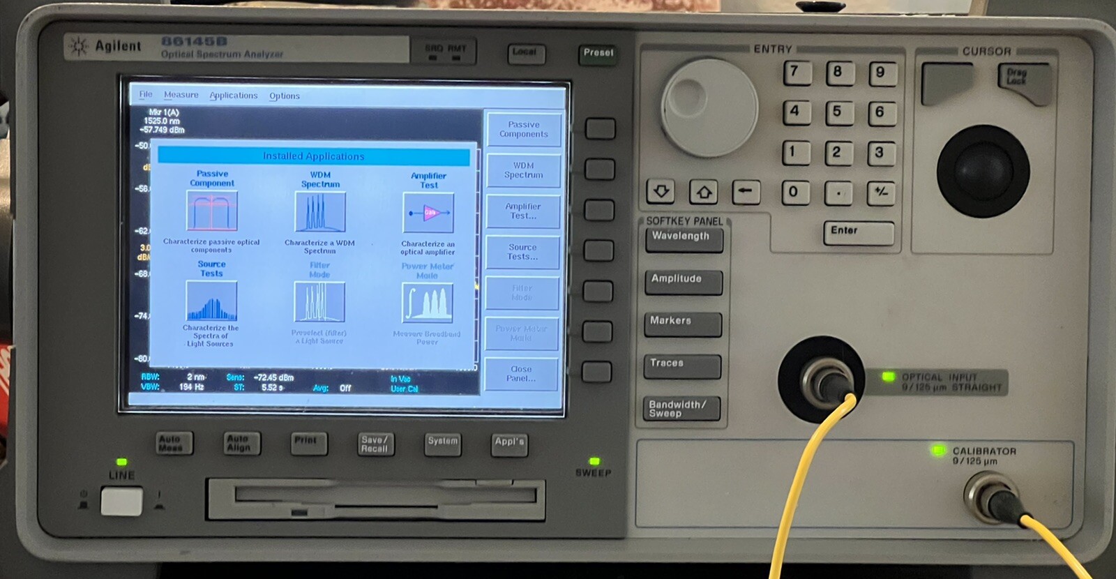 Agilent 86145B -006 US40150415 High Performance Optical Spectrum Analyzer