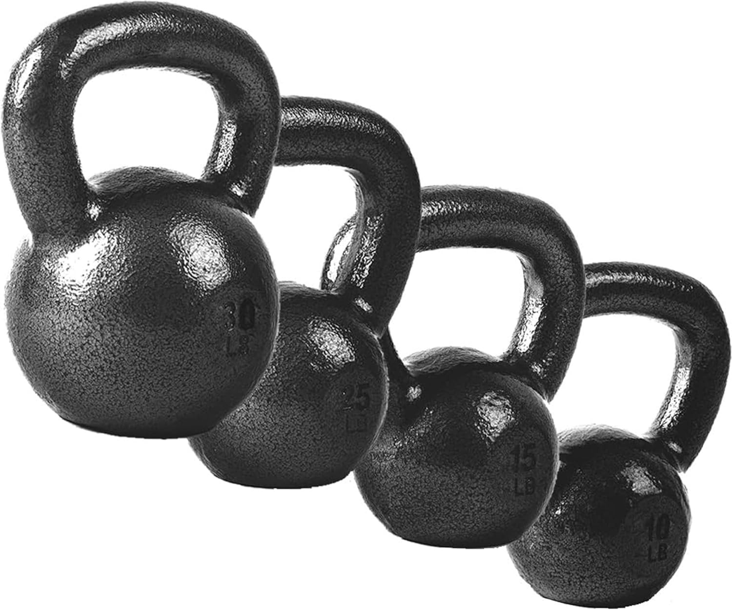 Cast Iron Kettlebell - Coated Options, Singles and Sets, Multiple Weight Choices