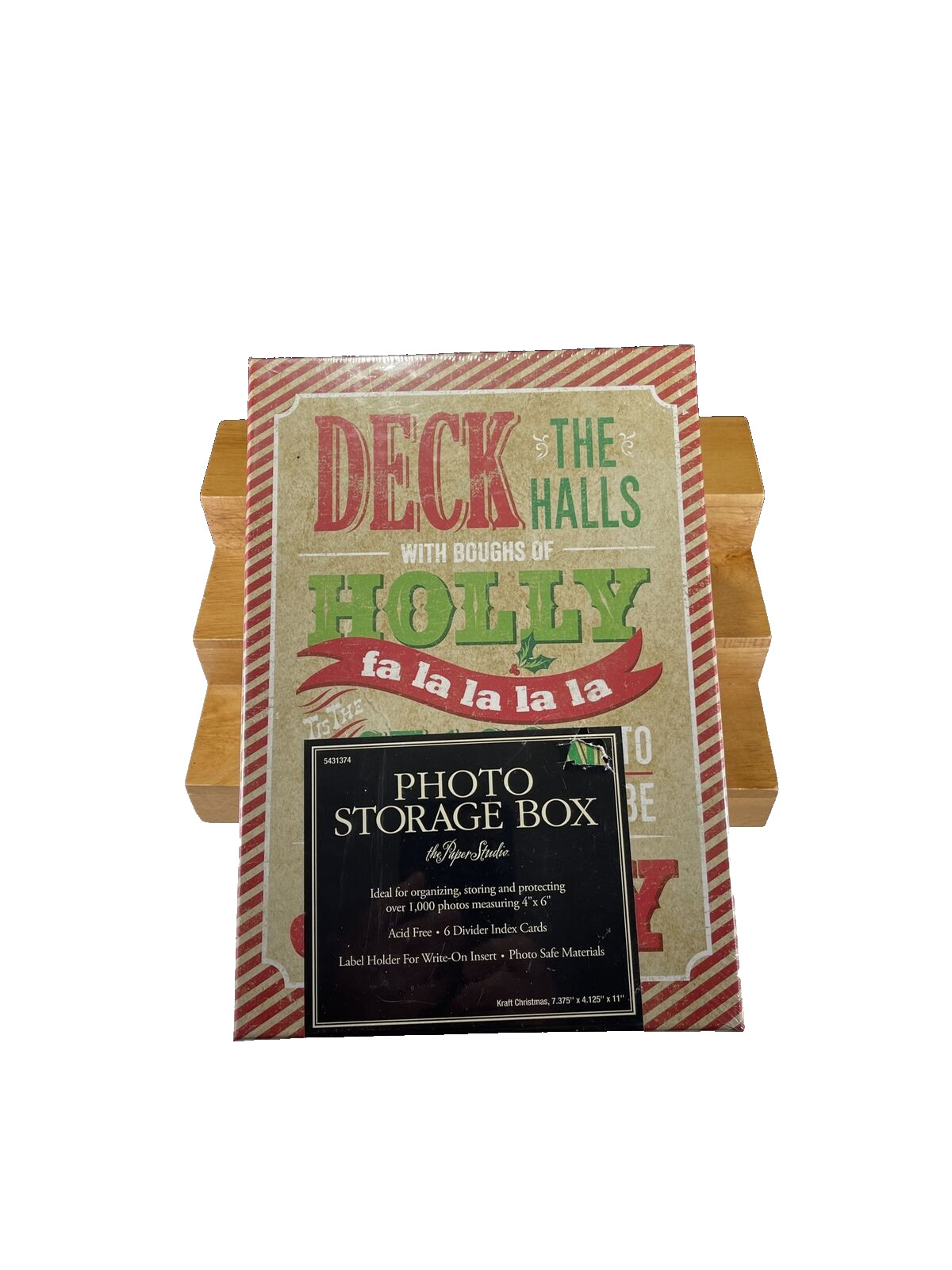 PHOTO/HOLIDAY CARD Box Storage 13" Christmas 11"X7.5" NEW 2013 SEALED