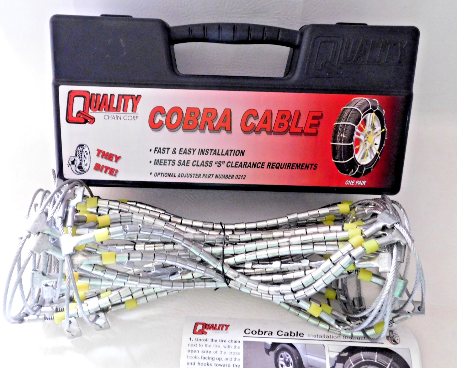 1034 Cobra Cable Tire Chains, 1 Pair - Never Used