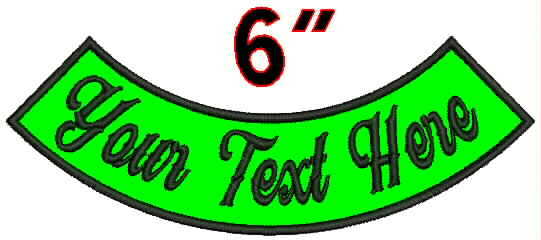 Custom Embroidered 6" Bottom Rocker Patch MC Biker Motorcycle Club Jacket Vest
