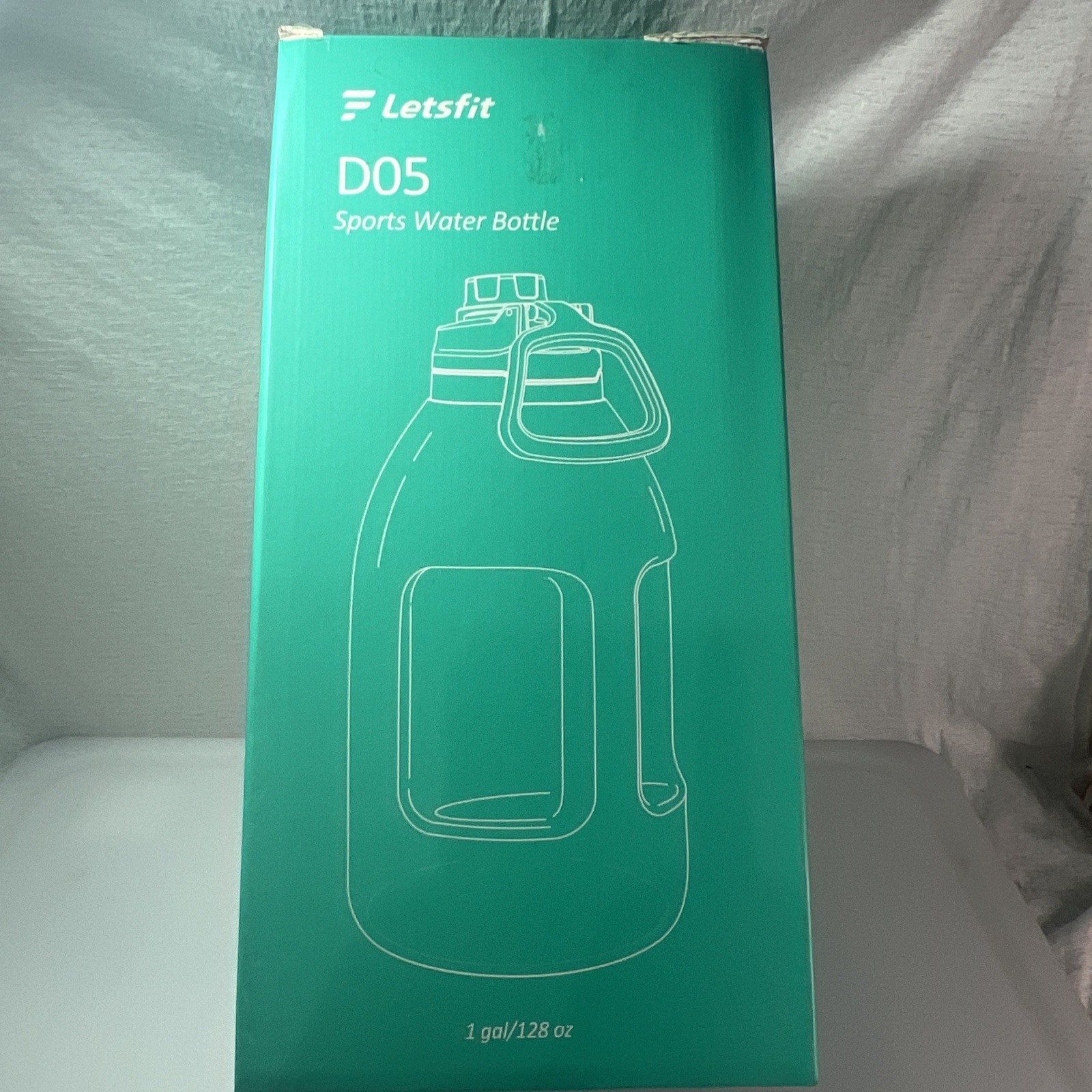 Letsfit 1 Gal.Water Bottle DO5 New In Box Sports Water Bottle