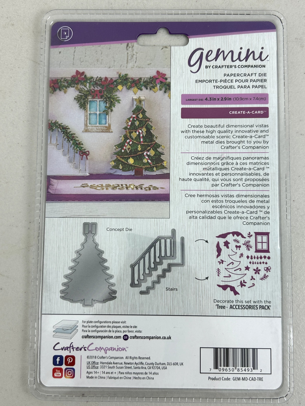 Crafters Companion Gemini Christmas Dimensional Tree Concept Accessories