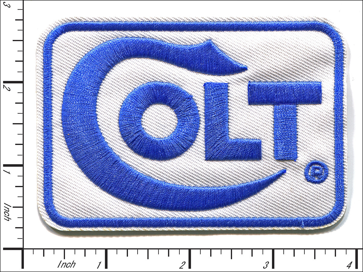 24 Pcs Embroidered Iron on patches Colt Firearms Square 95x66mm AP027LT1