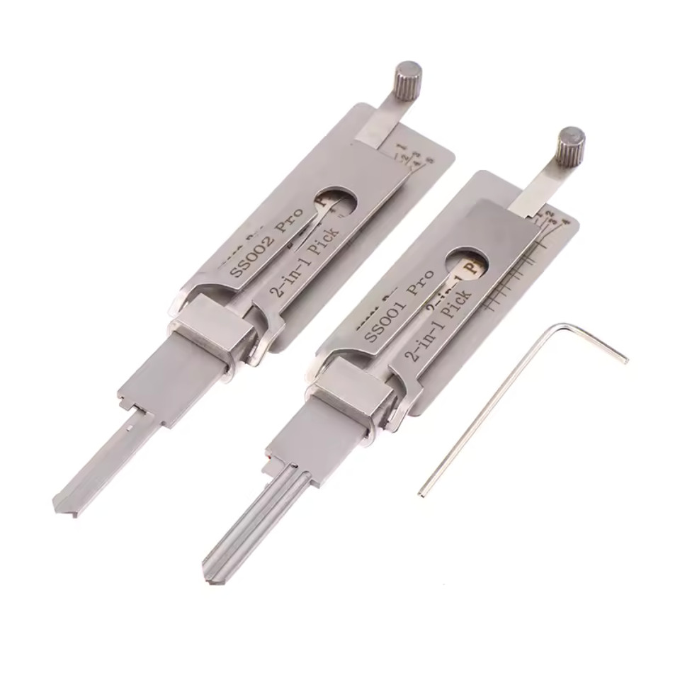 2-in-1 Stainless Steel Key Decoder Set SS001 + SS002 PRO