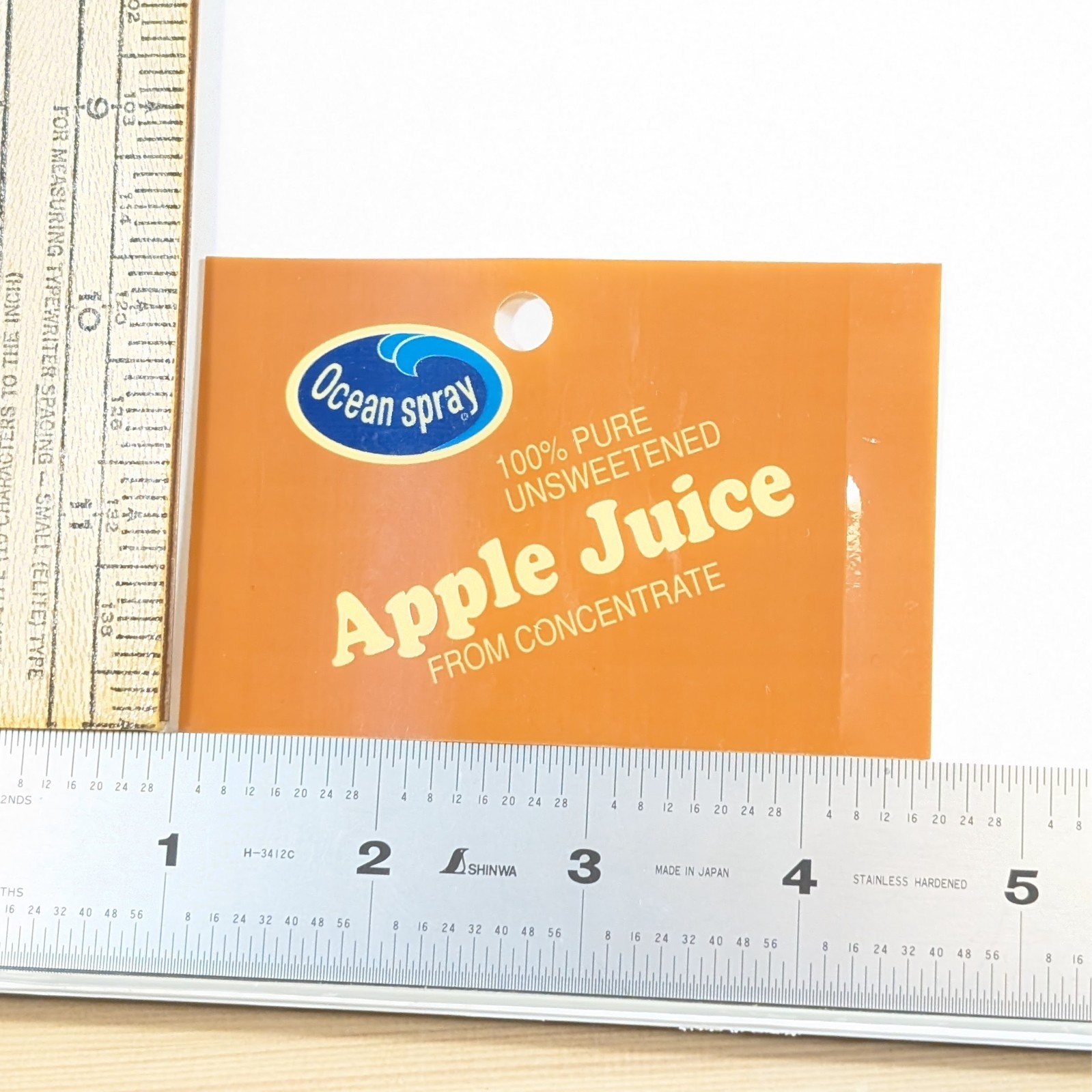 Ocean Spray Apple Juice vintage NOS Soda Vending Machine Flavor Strip retro