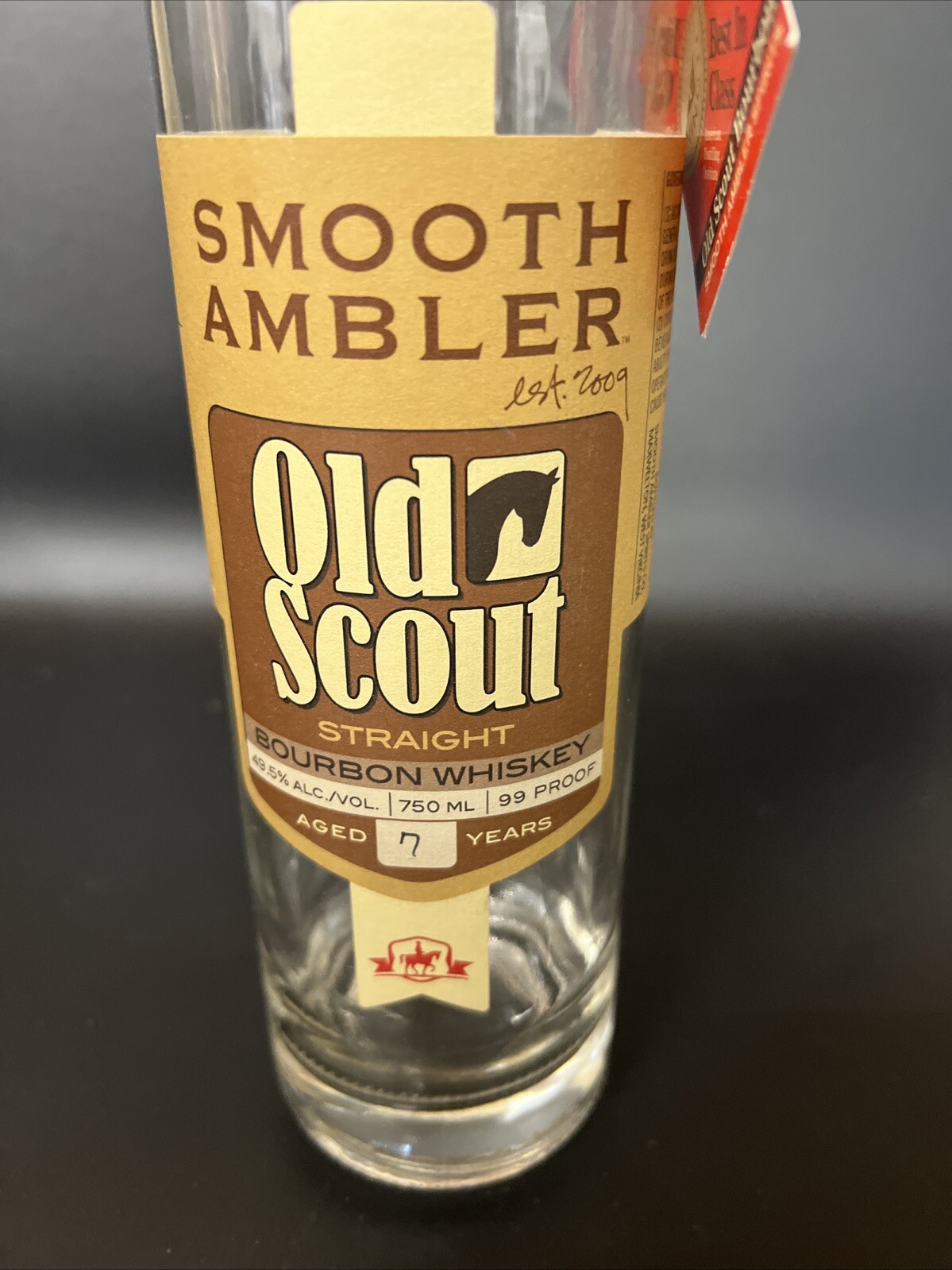 Old Scout Smooth Ambler 7 Year Single Barrel Empty Bottle