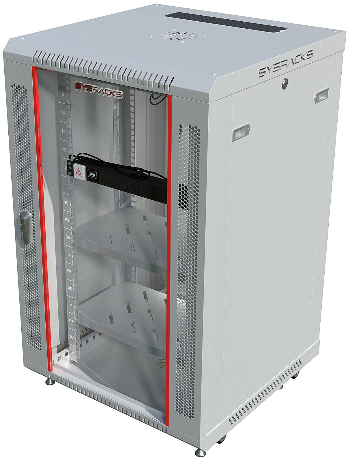 18U Wall Mount Server Rack Data Enclosure Network Cabinet GRAY IT 24" Depth
