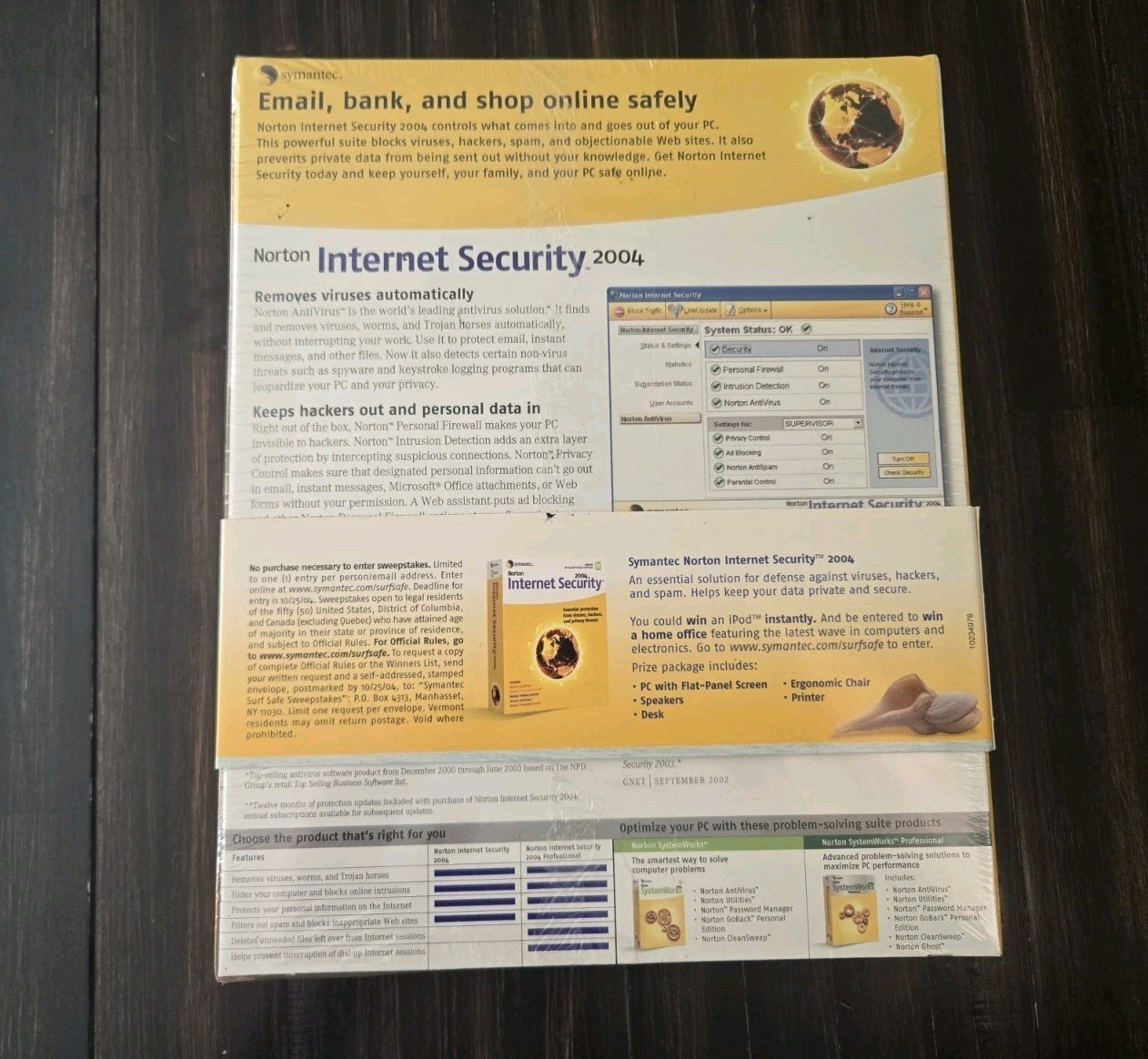 Norton Internet Security 2004 Windows XP Home / XP Pro / 2000 Pro / Me / 98 NEW