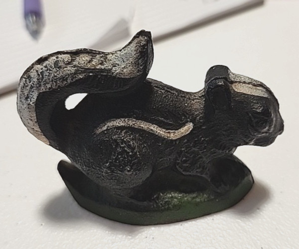 Solid Cast Iron Painted Skunk Figurine Bottle Opener 3" x 2" Barware