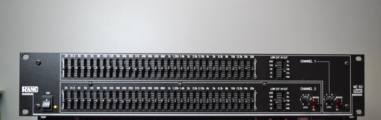 Rane ME-60 Dual 1/3 Octave Graphic Equalizer  2 Channel 30 Band High/low pass