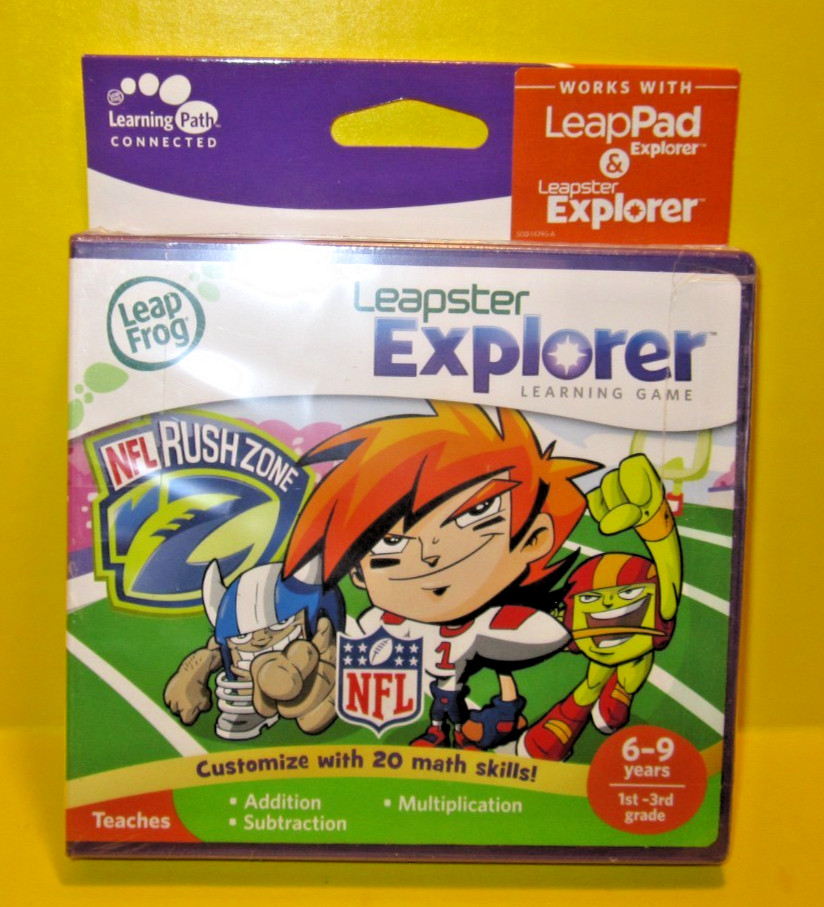 Leapfrog Leapster Explorer NFL Rush Zone Game Cartridge 1st-3rd Grade Ages 6-9