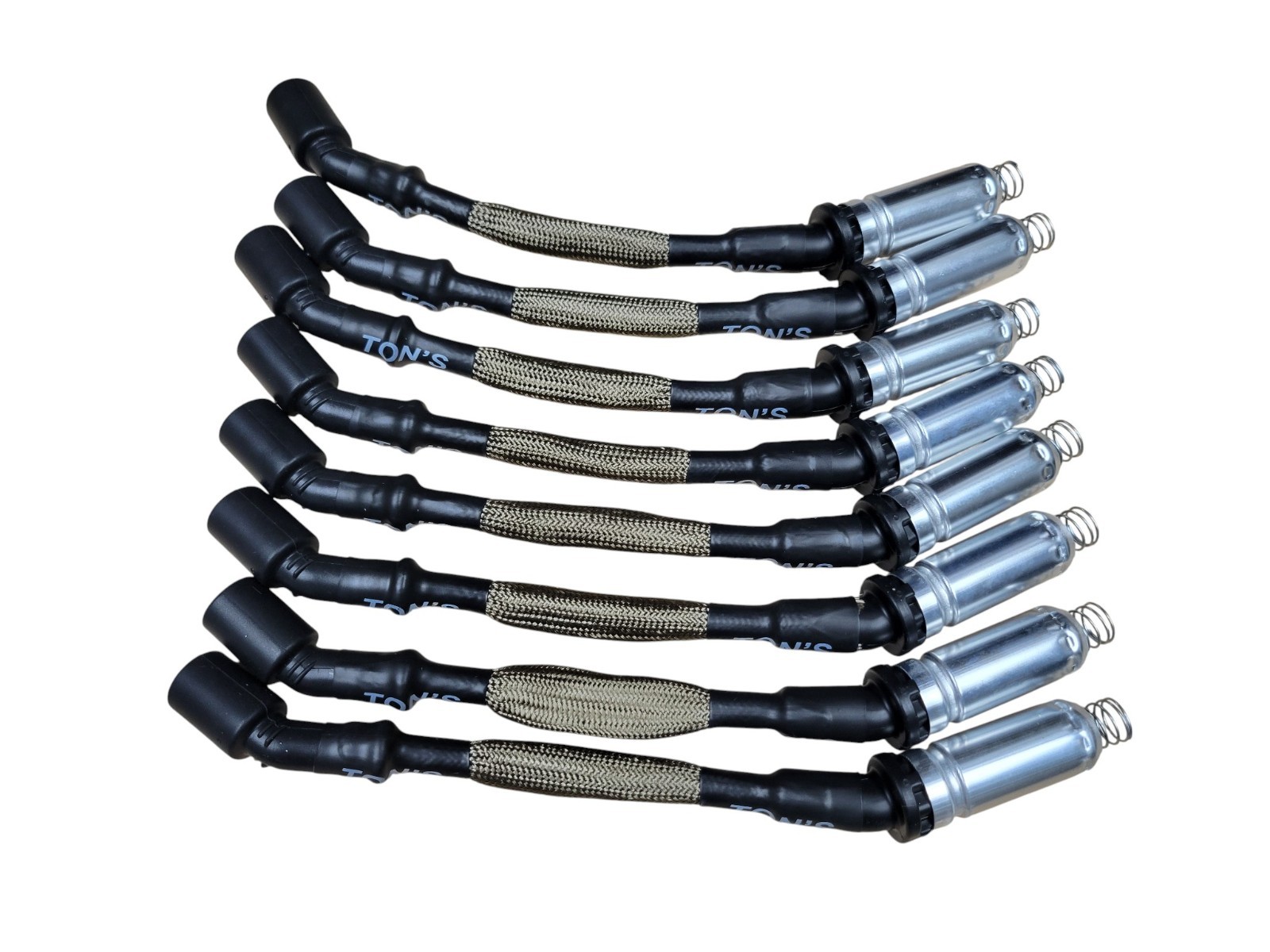 14" extended 10mm Spark Plug Wires Chevy LS1 VORTEC GM LS LSX Truck 45* Titanium