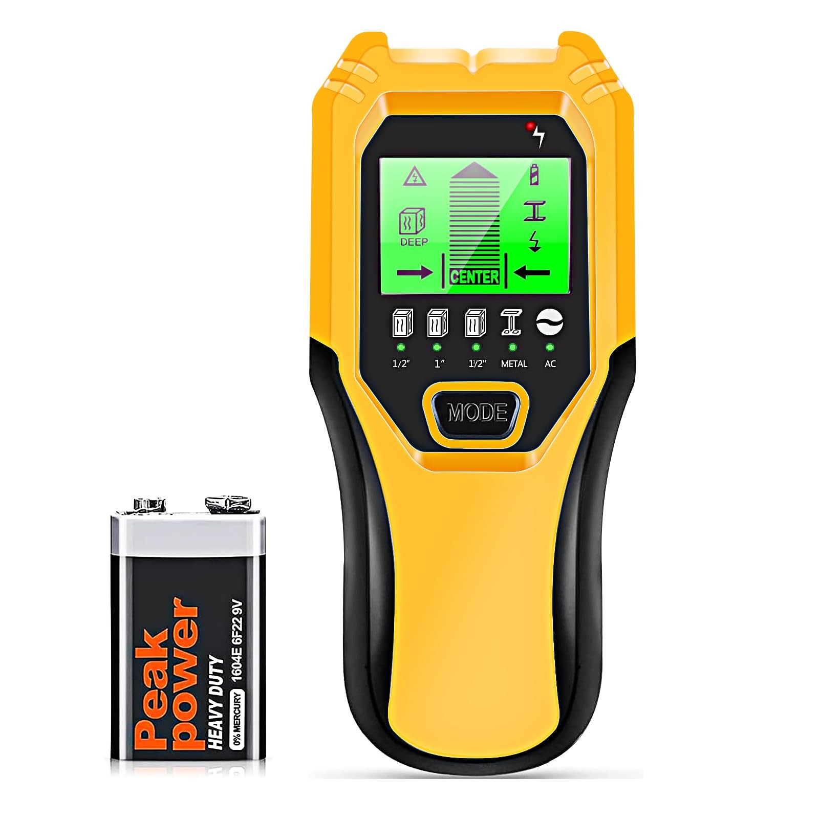 Stud Finder Wall Scanner 5 in 1 Multifunctional Upgraded Smart Yellow