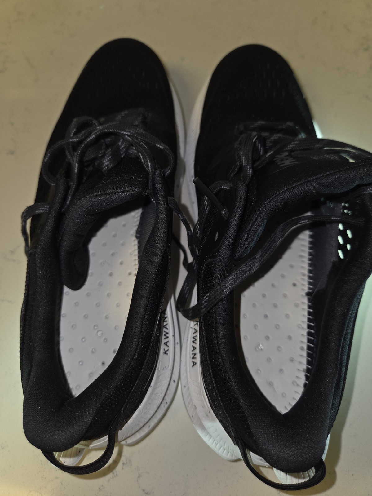 HOKA ONE ONE Kawana 2 B Men's Running Shoes Black White US 10 Mesh