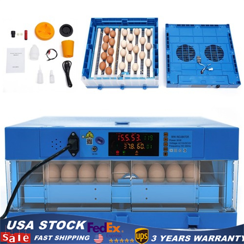 Digital Eggs Incubator Hatch Chicken Duck Egg Poultry Quail Turkey Auto-Turning