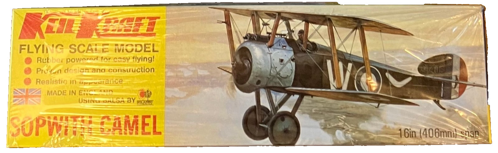 NEW - Keil Kraft Sopwith Camel Free Flight Model Airplane Kit