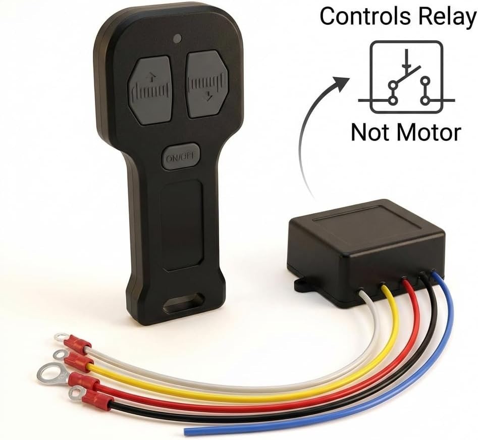 Universal Mini Wireless Winch Remote for Trucks - Protection Included