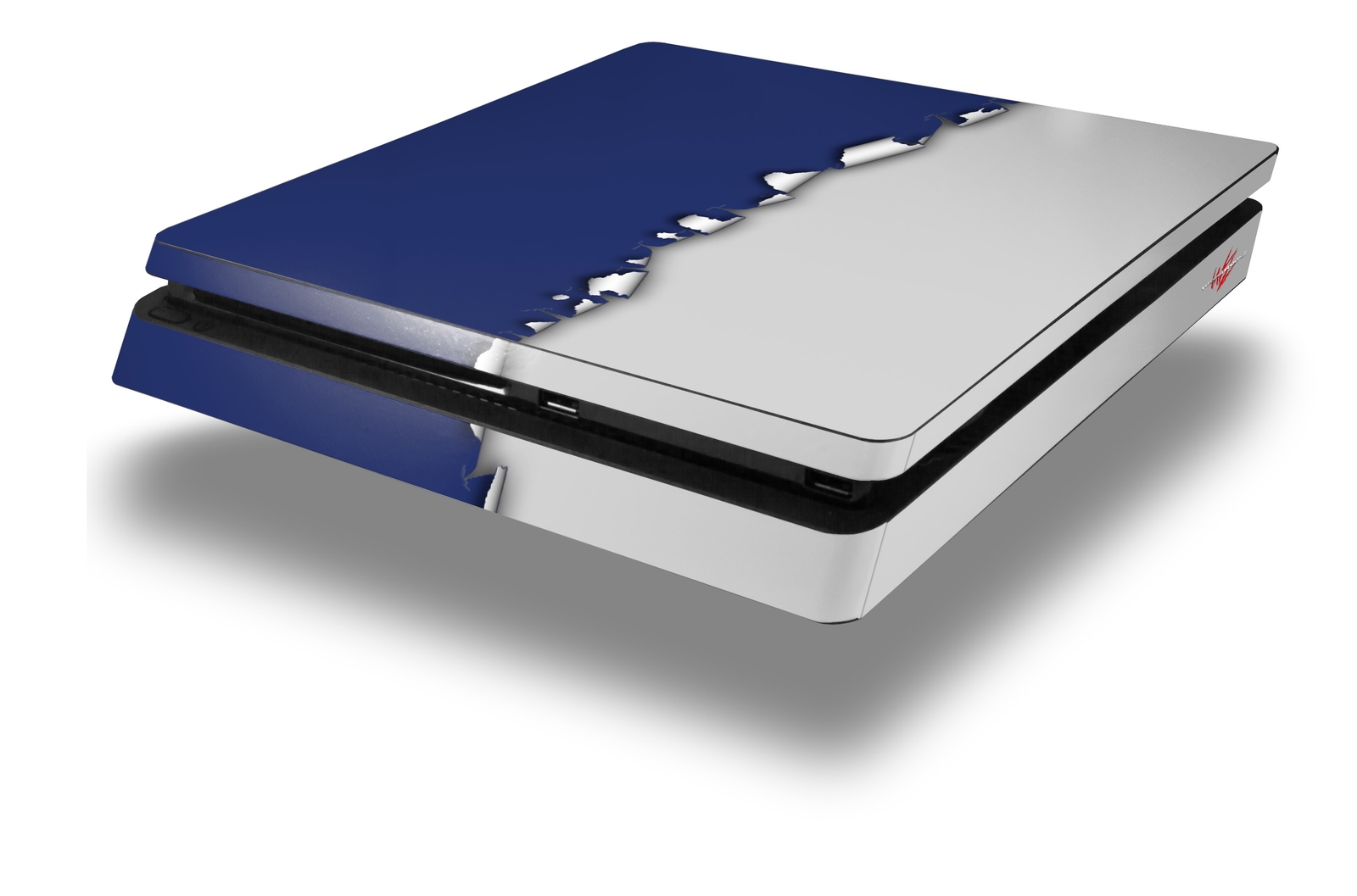 Skin for PS4 Slim Ripped Colors Blue Gray Playstation 4 Console