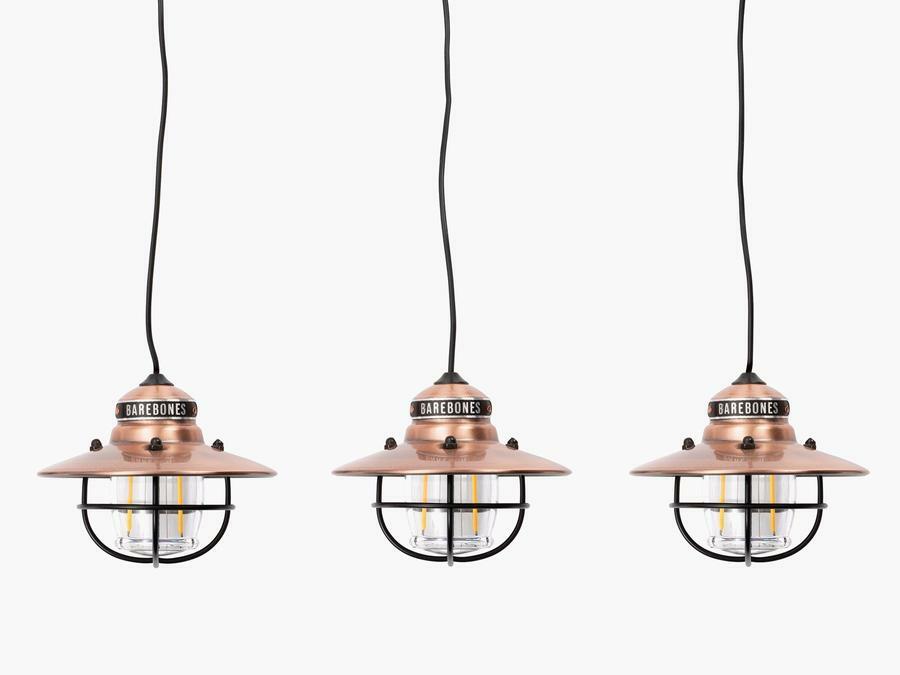 Barebones Living Edison String Lights Bronze Powder-Coated Steel Construction