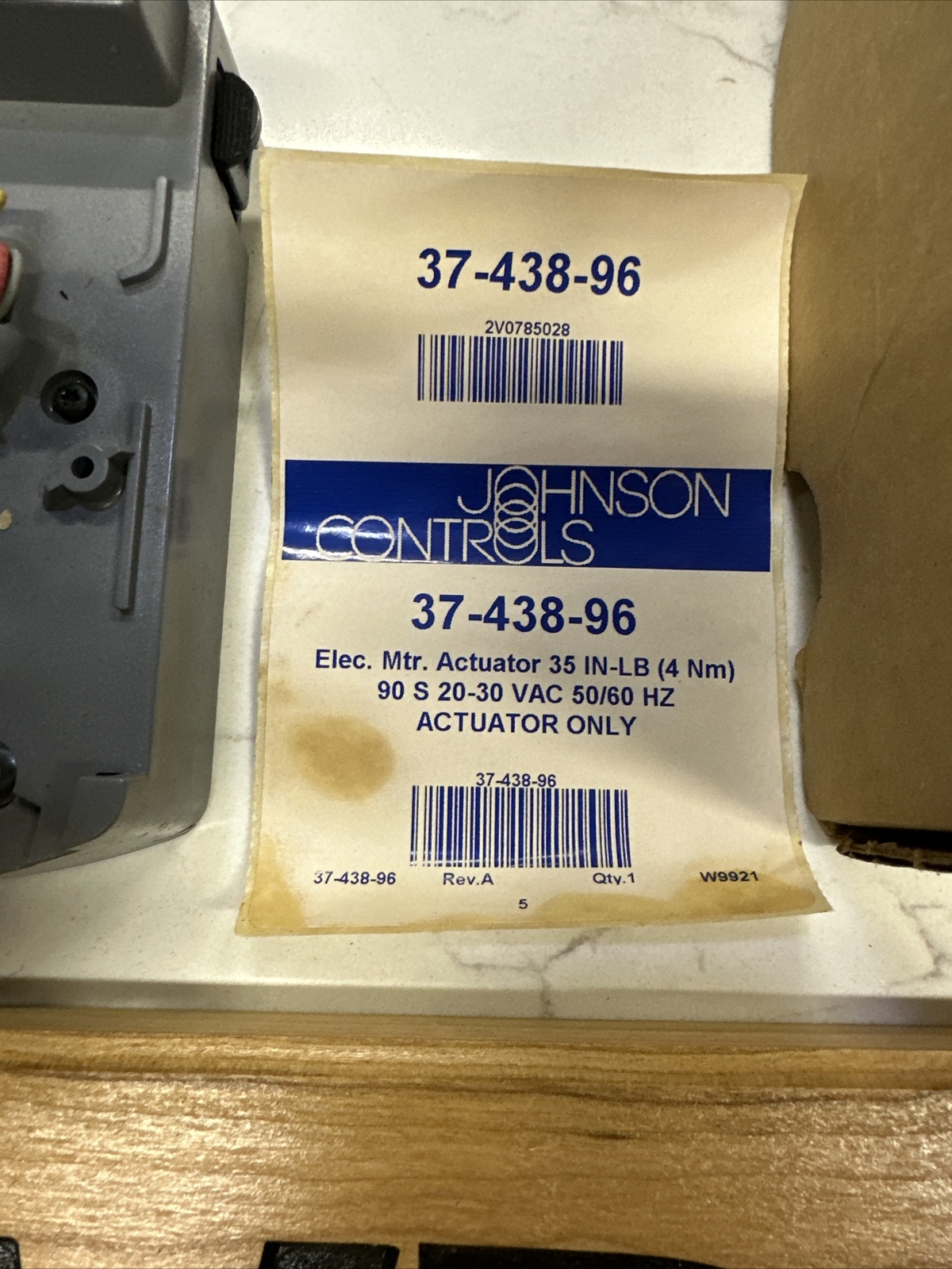 Johnson Control Electric Motor Actuator 37-438-96