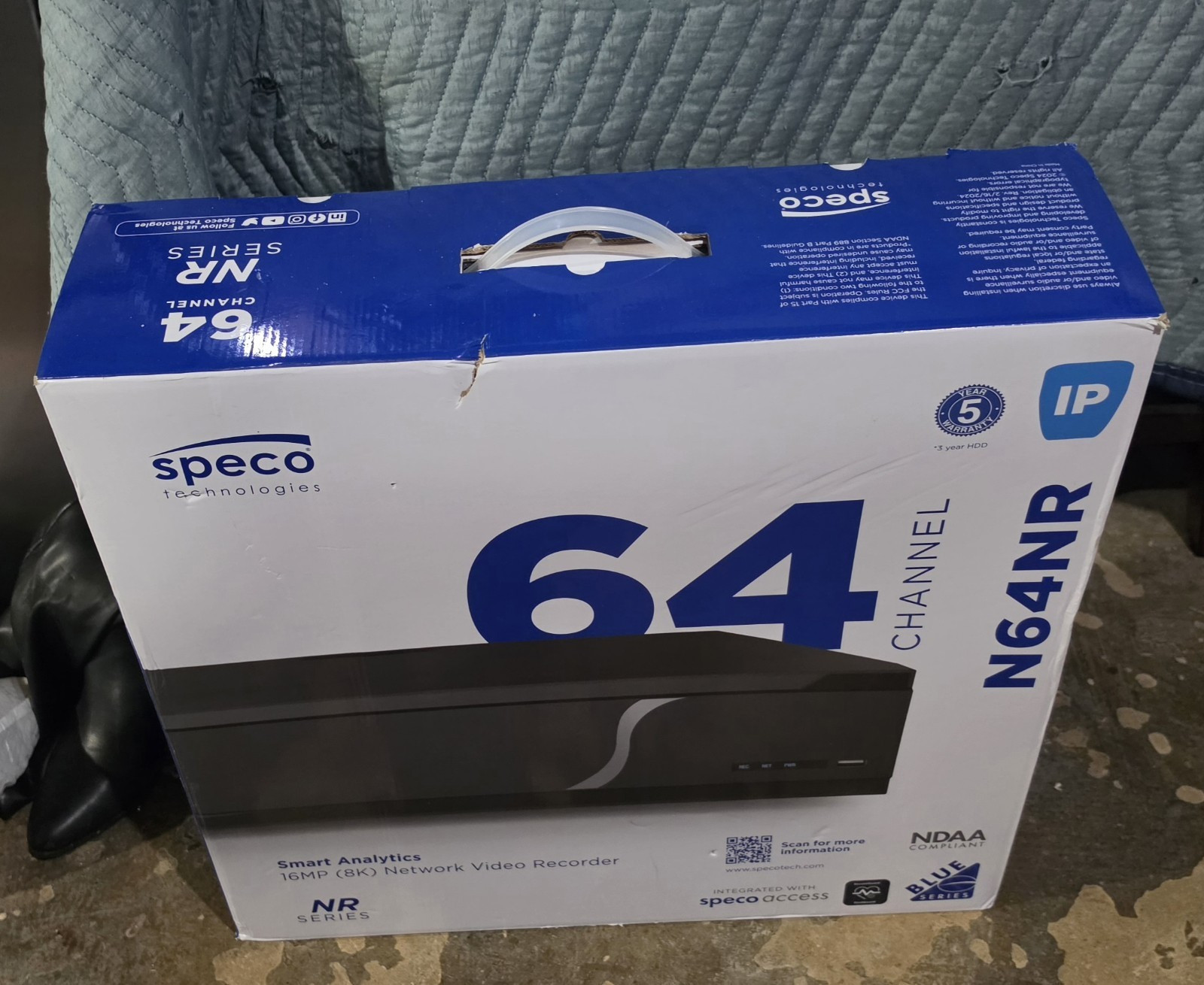 Speco Technologies N64NR 64-Channel IP Network NVR with Smart Analytics 40TB
