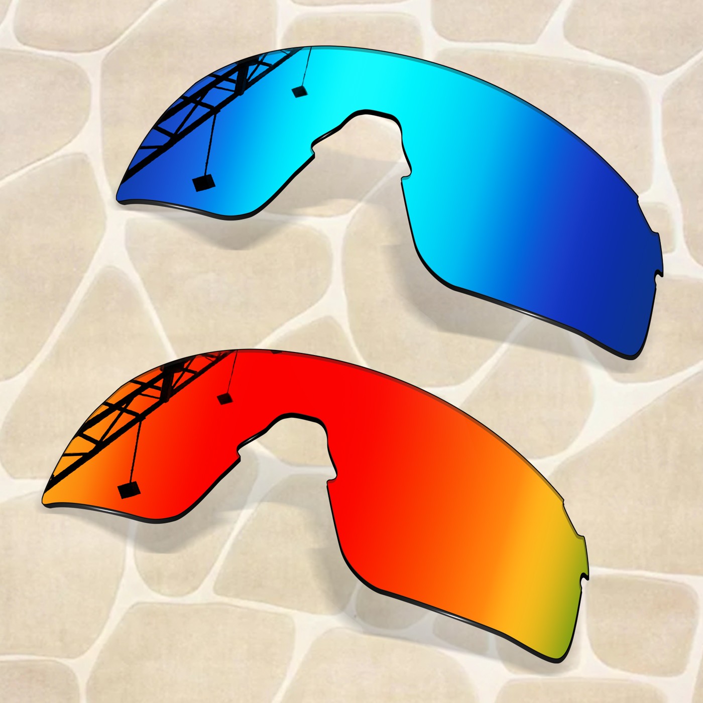 2 Pieces POLARIZED Replacement Lenses for Oakley EVZero Blades OO9454 Sunglasses