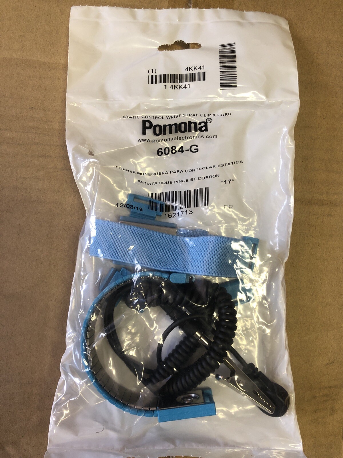 POMONA 6084 6084-G Static Metal Wrist Strap Kit New