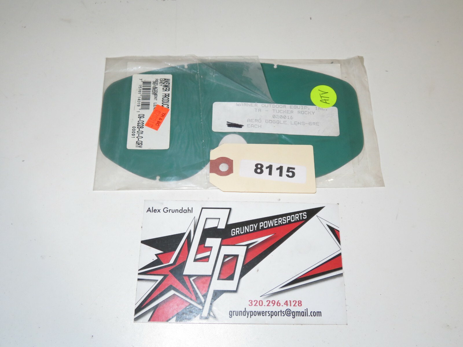 Answer Products - NOS Lexan Grey Replacement Lens Qty 1 - 020016