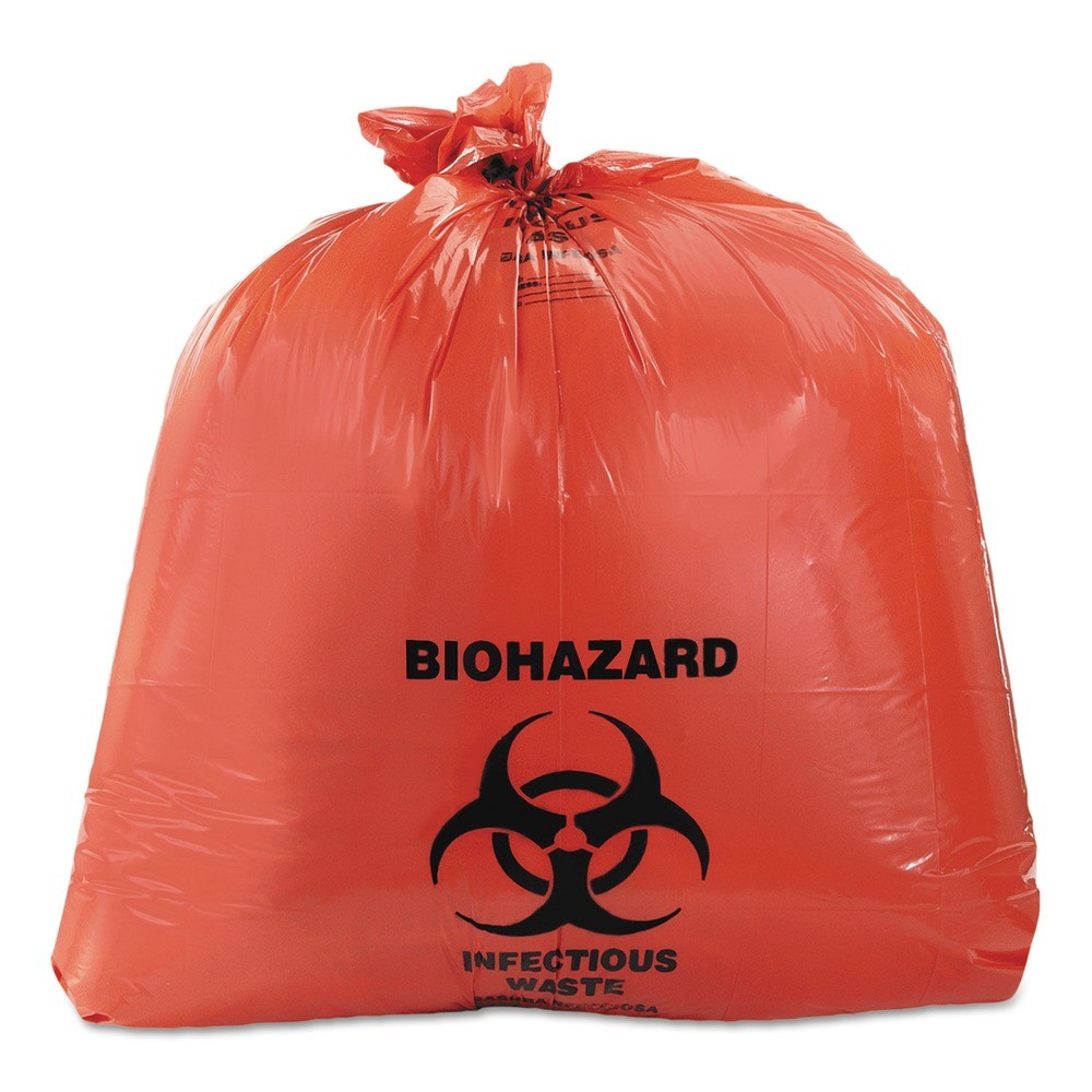 Heritage A4823PR 1.3 mil. 10-gal. Healthcare Can Liners - Red (500/CT) New