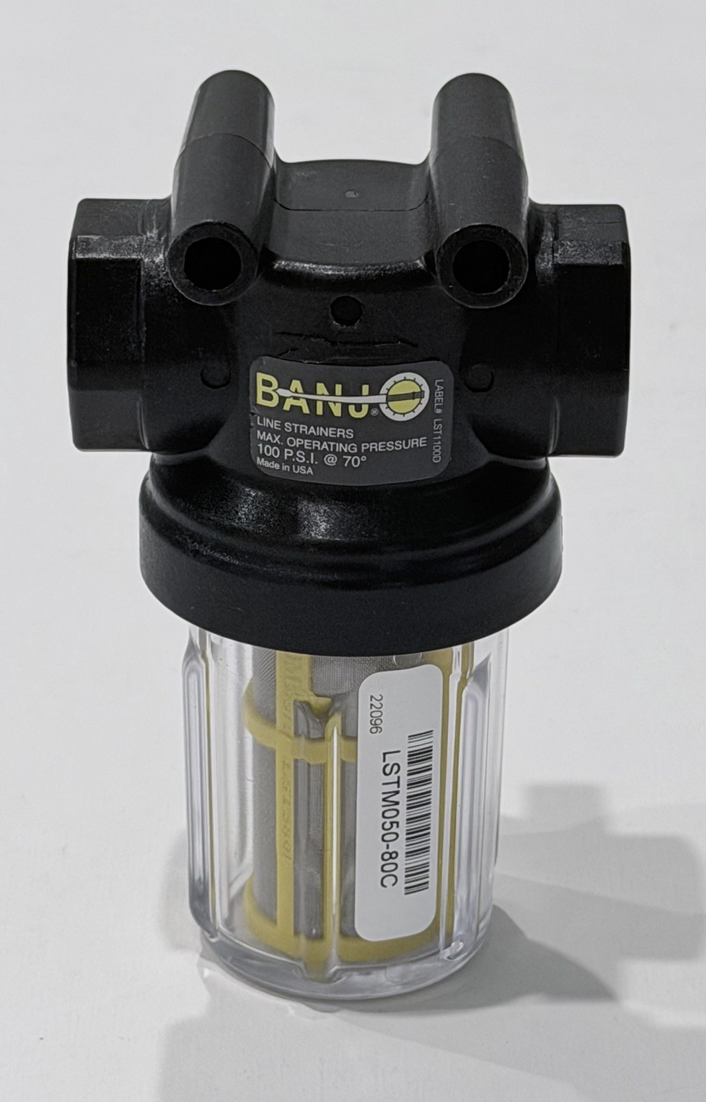 NEW Banjo LSTM050-80C T-Line Strainer, 1/2", 100 PSI