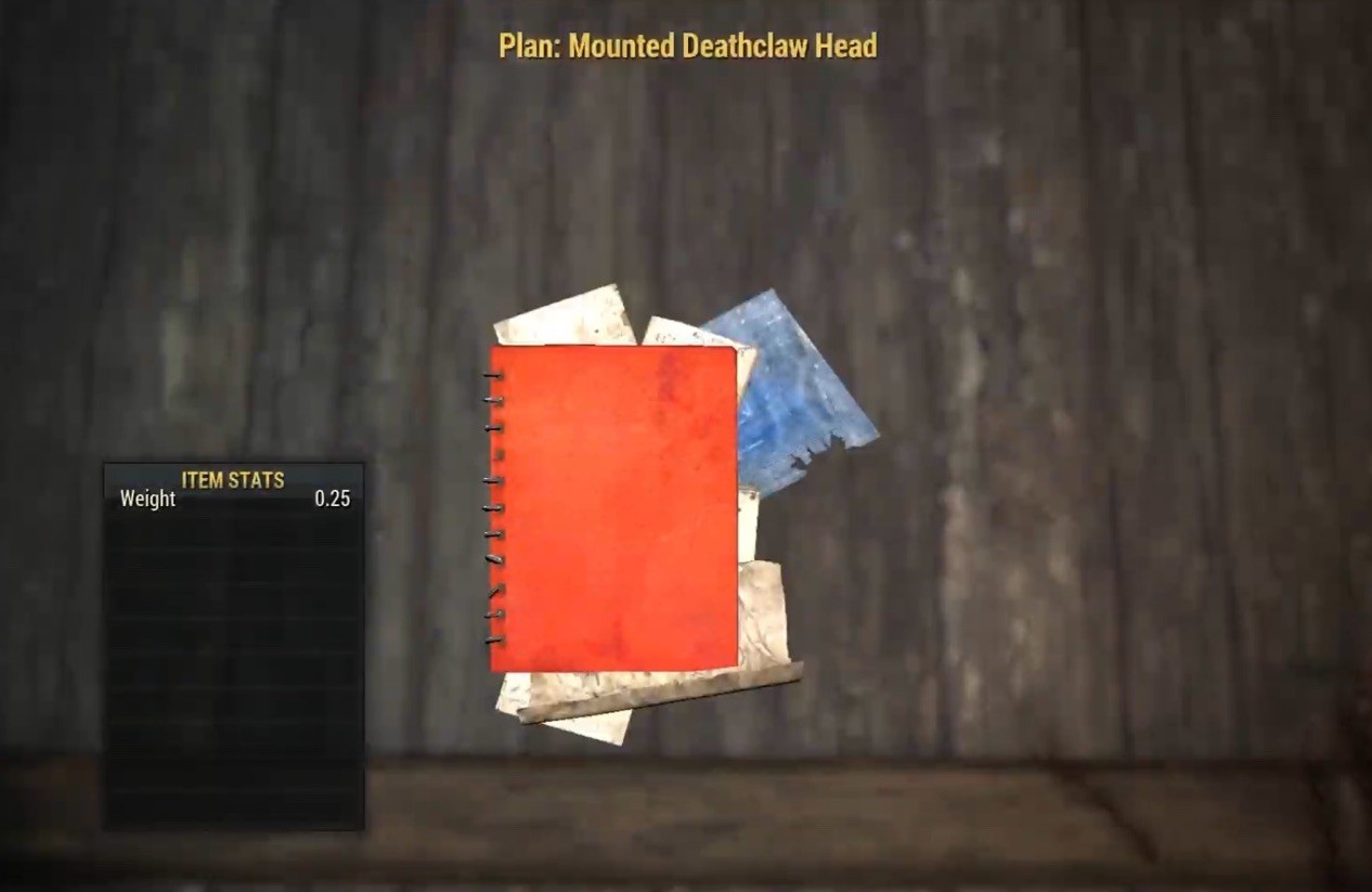 (Xbox) Mounted Deathclaw Head Plan