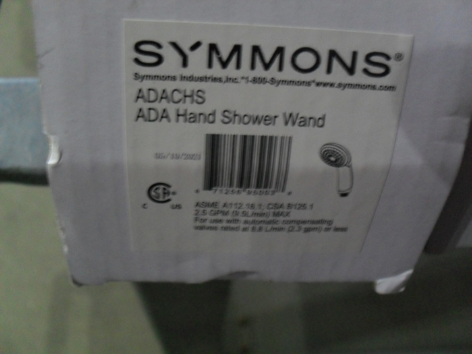Symmons ADACHS Origins ADA Hand shower wand Chrome