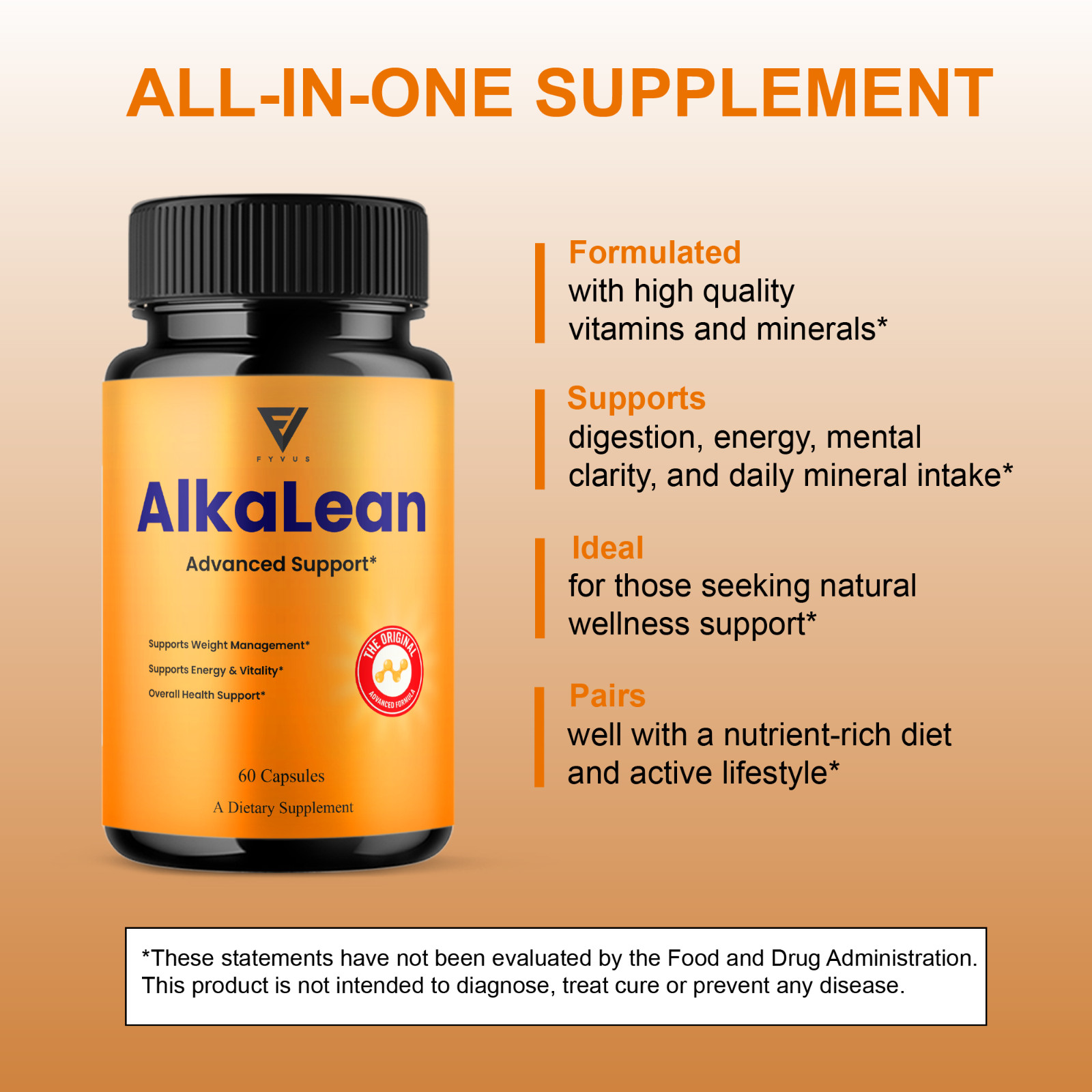 AlkaLean Weight Management Support, Alka Lean Advanced (60 Capsules)