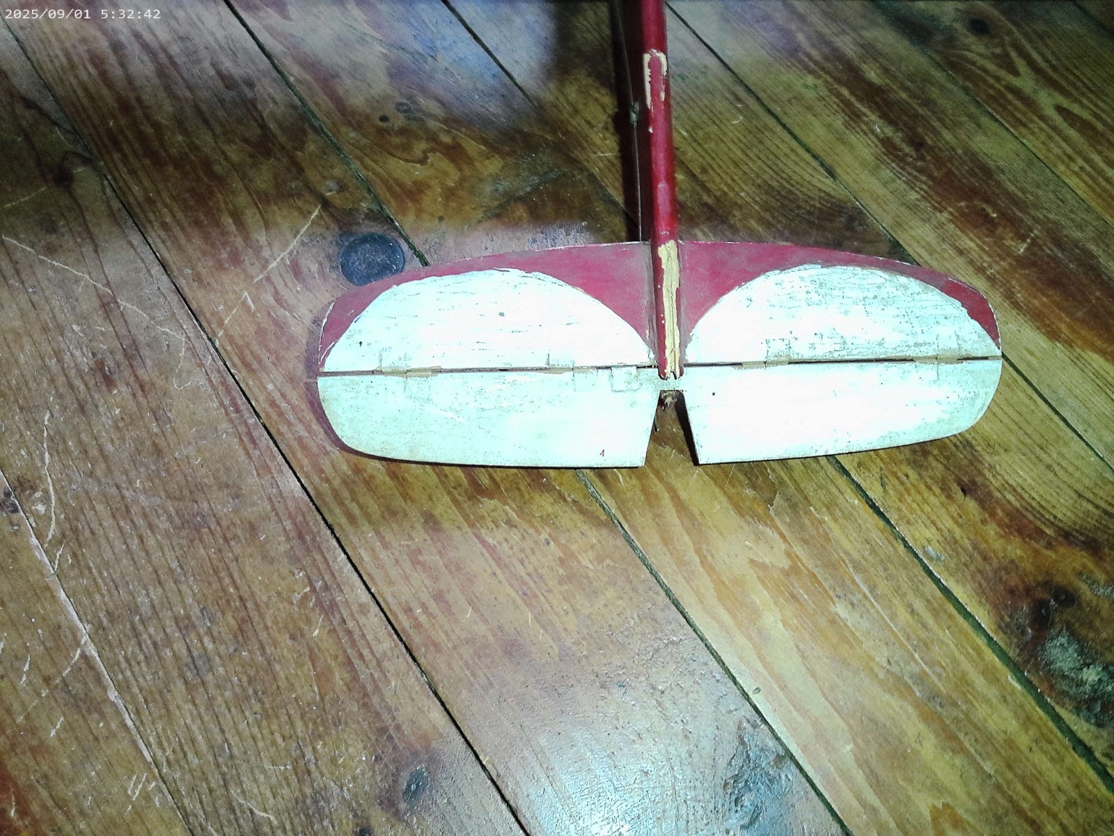 Vintage Tether Control Line Balsa Wood Plane with Thimble Drome Engine
