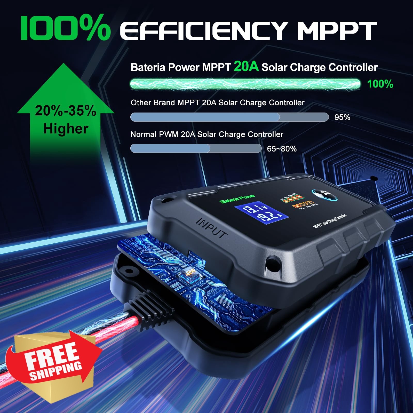 Bateria Power Sunrock 20Pro MPPT 20A BT